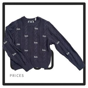KITH KIDS CABLE KNIT‎ SWEATER NAVY